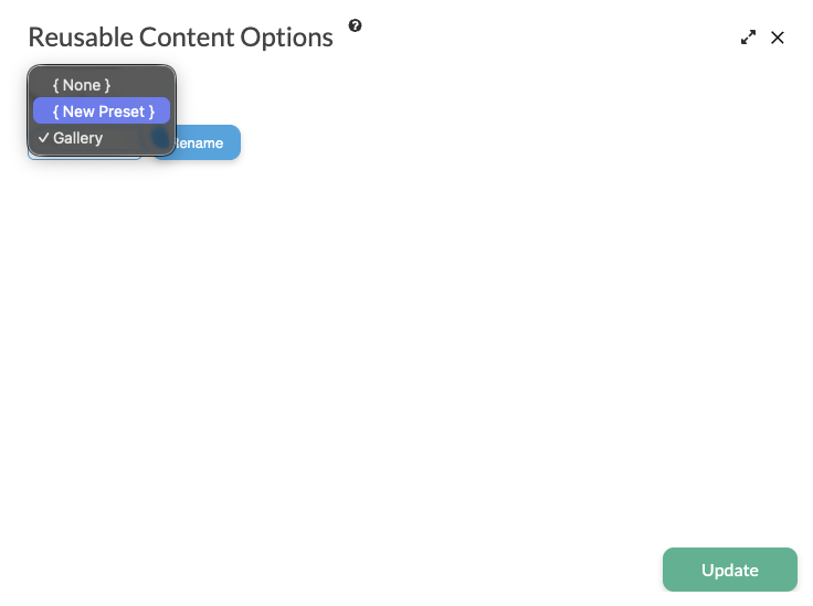 Reusable Content setup